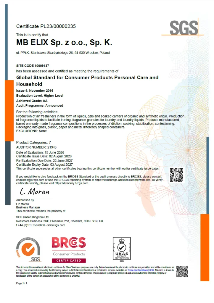 BRCGS – produkty konsumenckie (kosmetyki i artykuły gospodarstwa domowego) a norma ISO 22716 (GMP) 2 brc 2026 1
