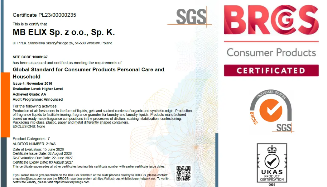Home 38 brc cert