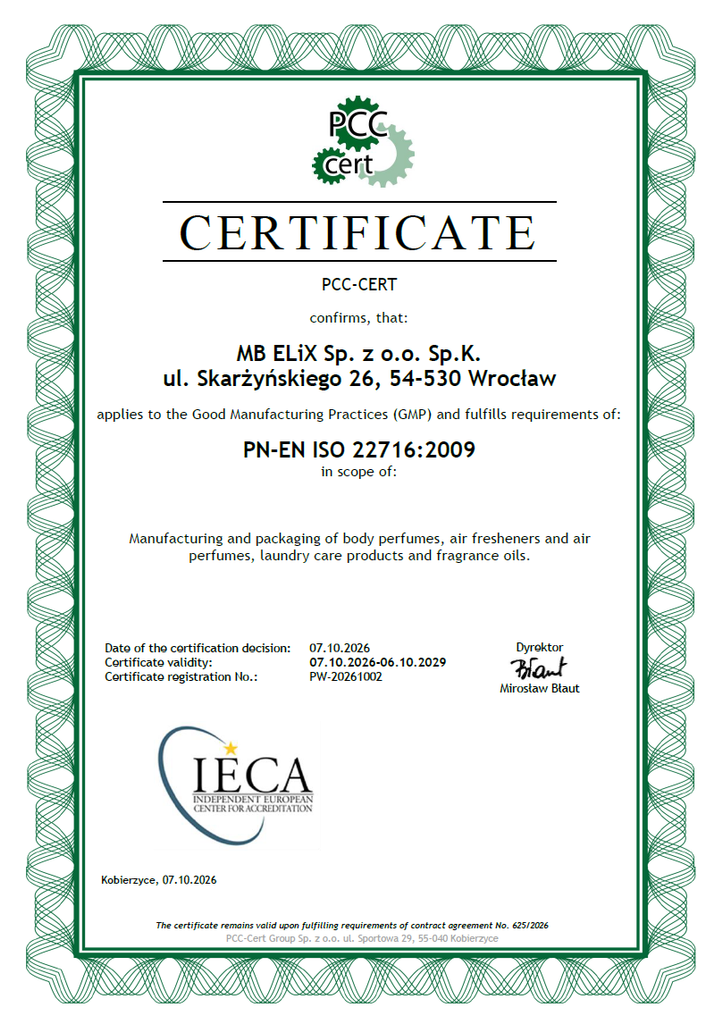 elix iso 22716 gmp
