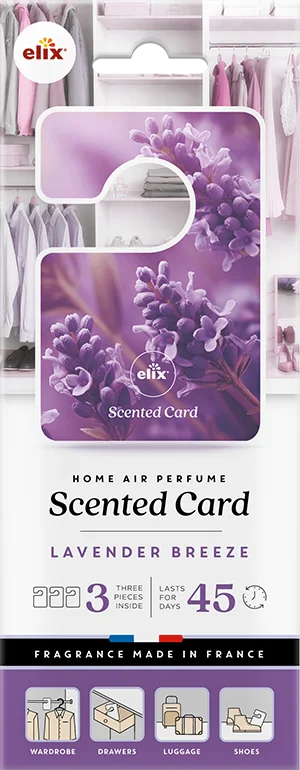 scented card wardrobe air freshener lavender