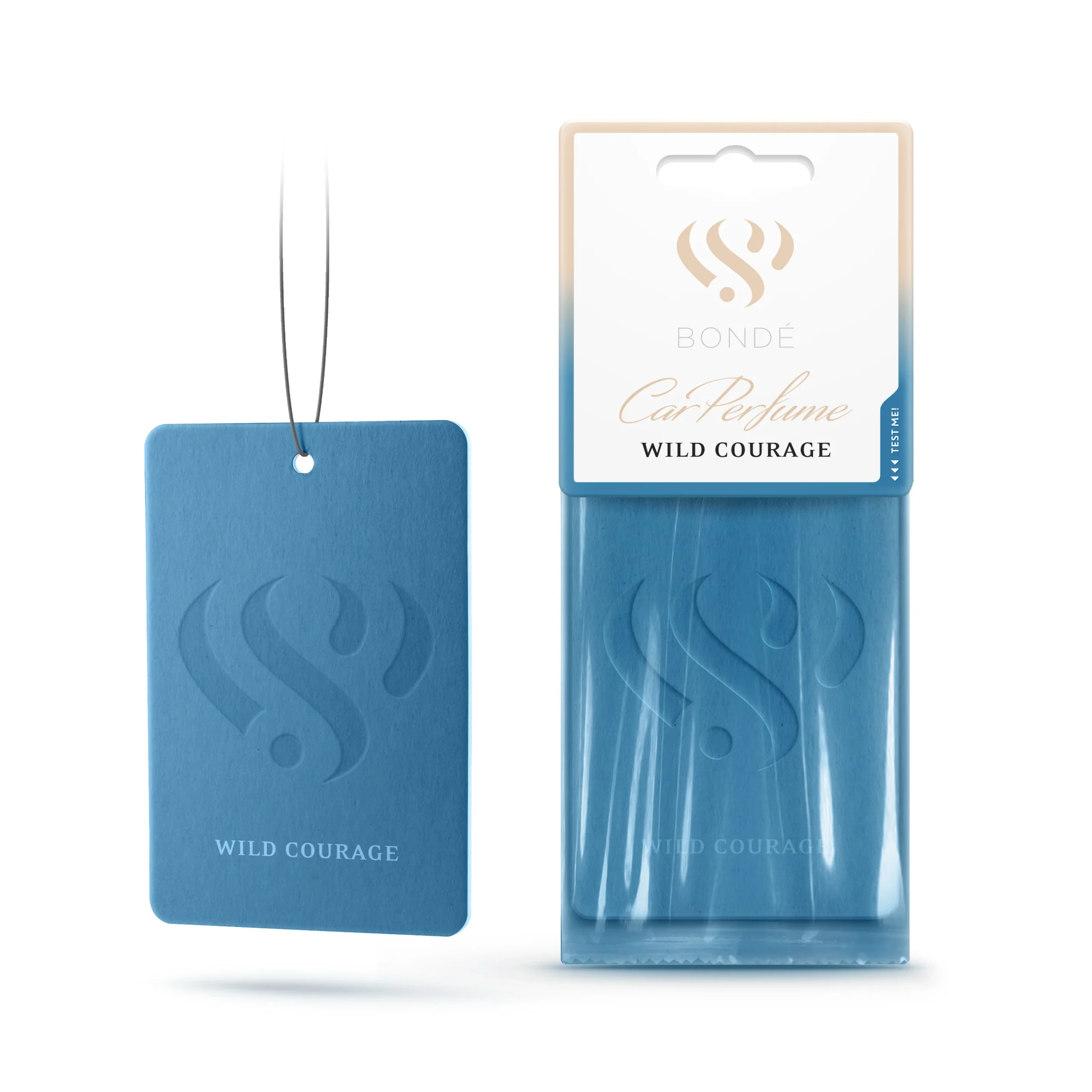 BONDE Wild Courage luxury paper air freshener – fresh aromatic woody amber inspired