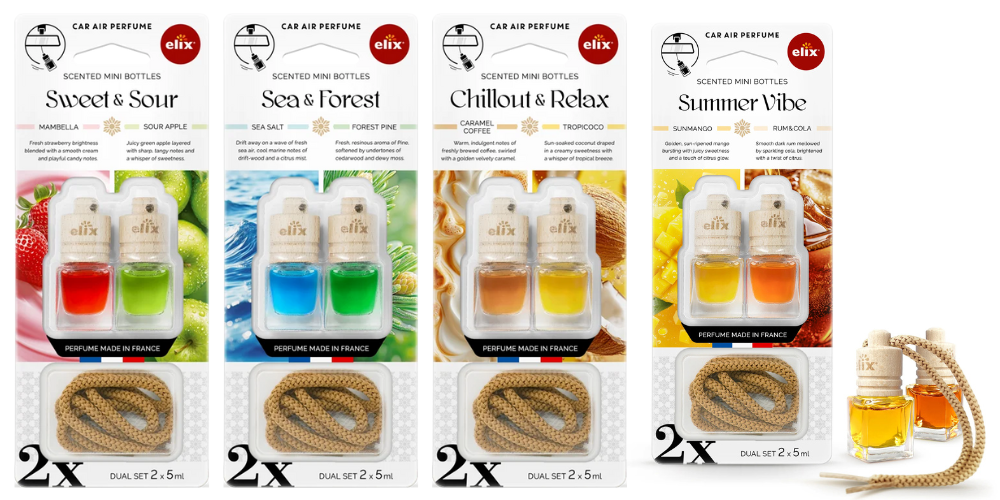 wood car air freshener set